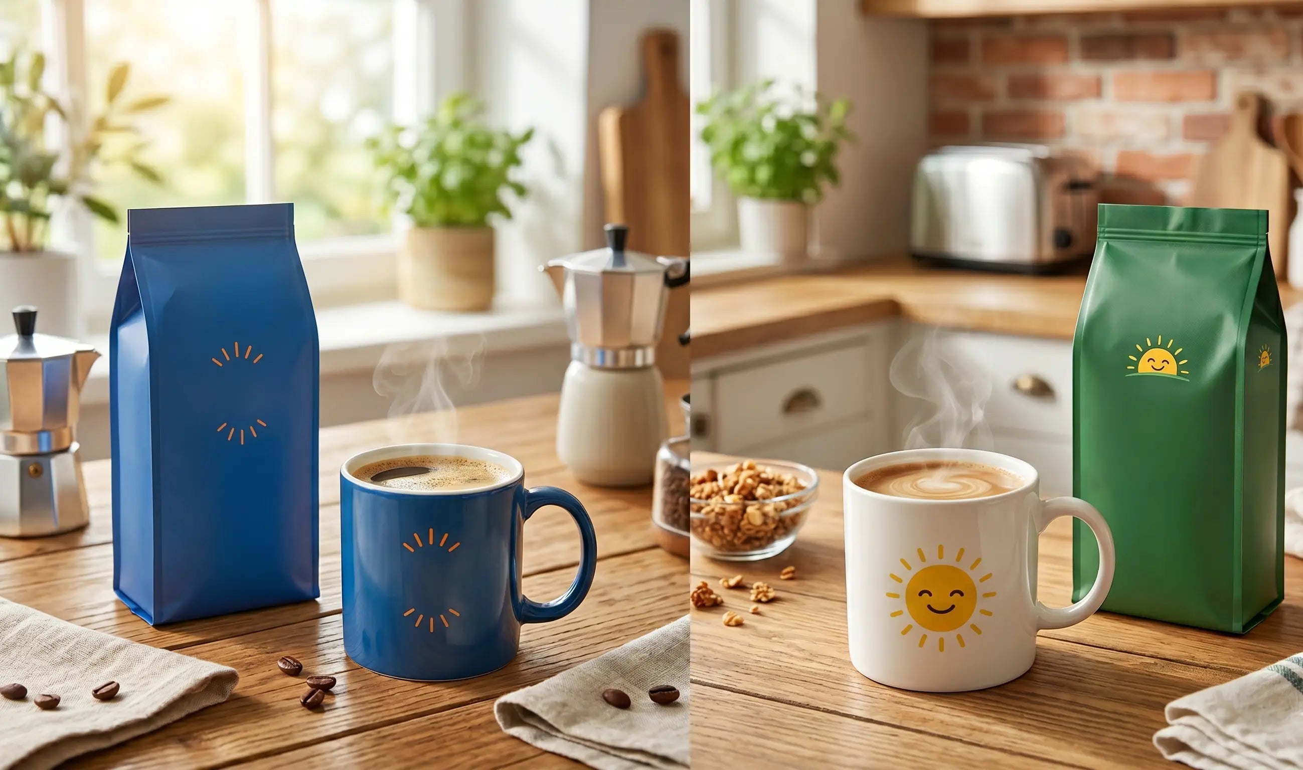 Wake vs Bonjour : quel café aux champignons choisir ?